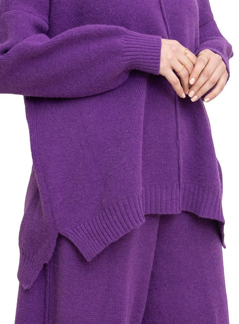 Sparkle Purple Knit Suit - Khotwh